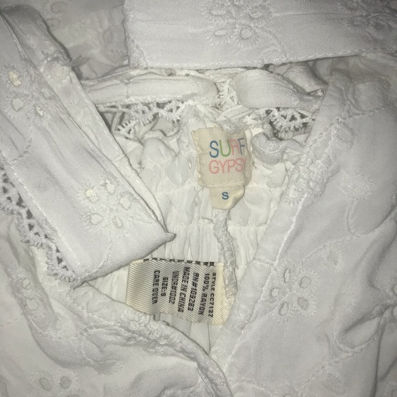 Surf Gypsy White Eyelet Lace Boho Romper Jumper Playsuit Cover-Up - Picture 6 of 7